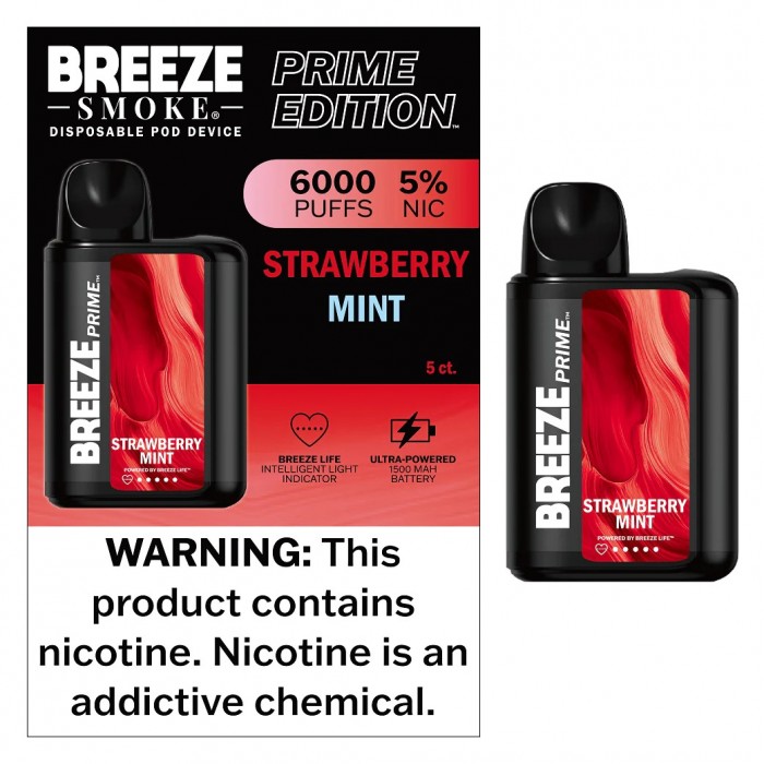 Breeze Smoke Prime Edition 6000 Puff Disposable (Box of 5